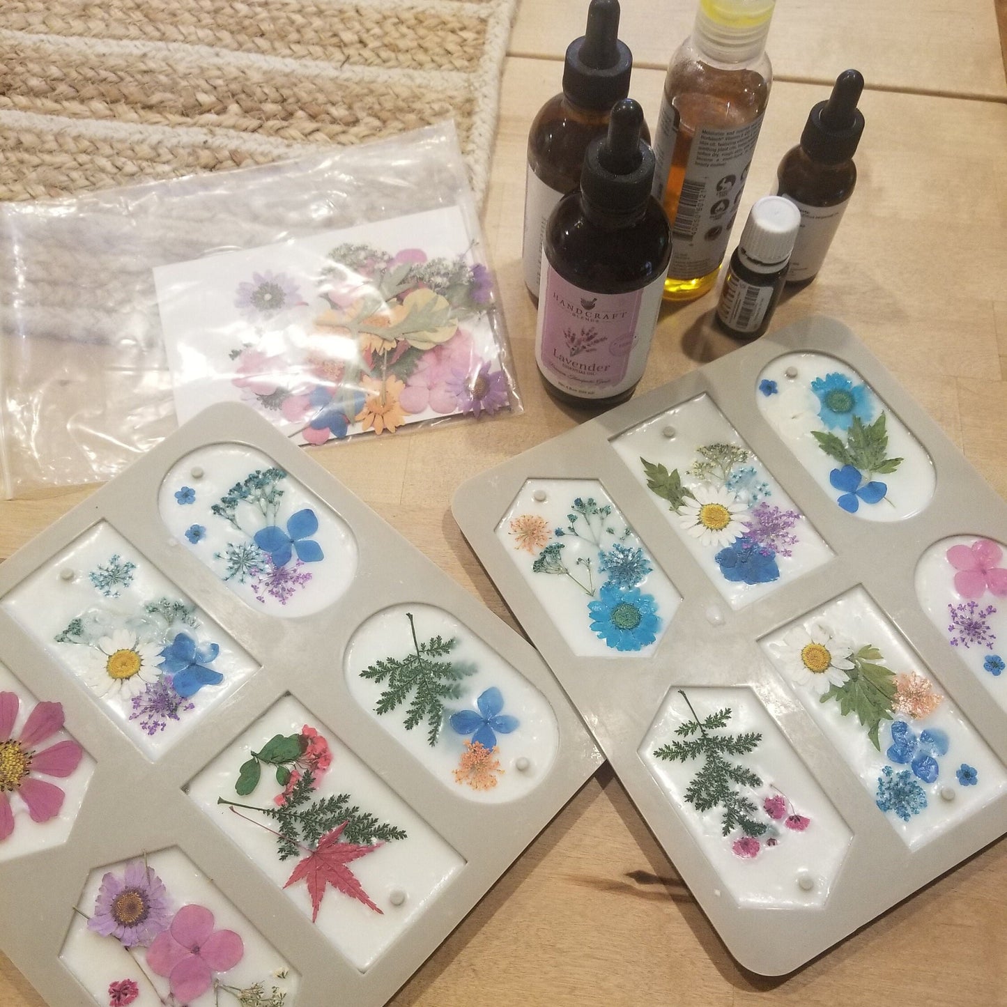 Tablette de cire végétale, assainisseur d'air, aromathérapie florale