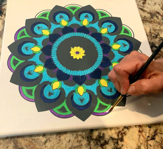 Kit de peinture DIY Mandala, artisanat pour adolescents et adultes