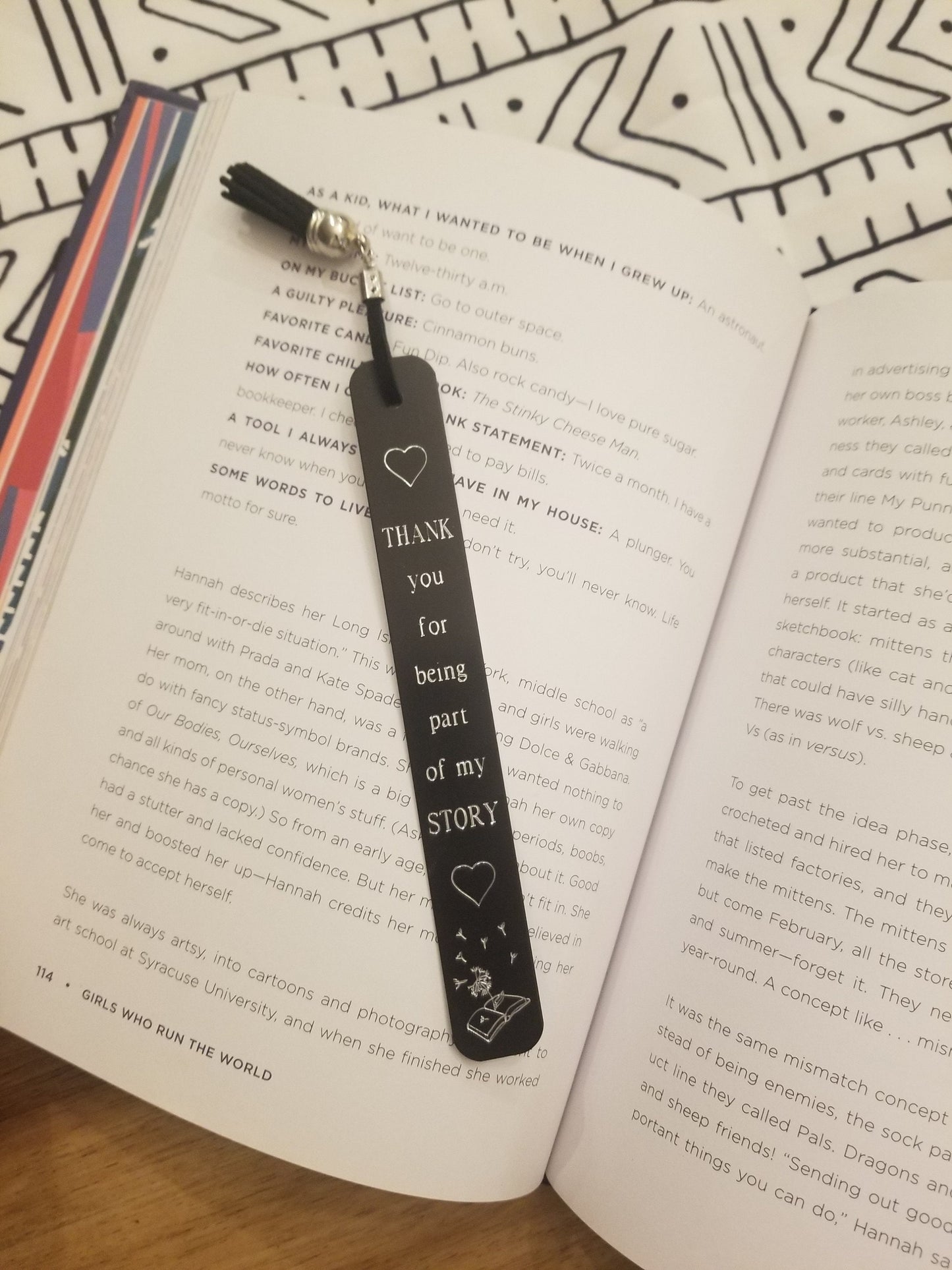 Thanks for being a part of my story - Custom teacher appreciation bookmark