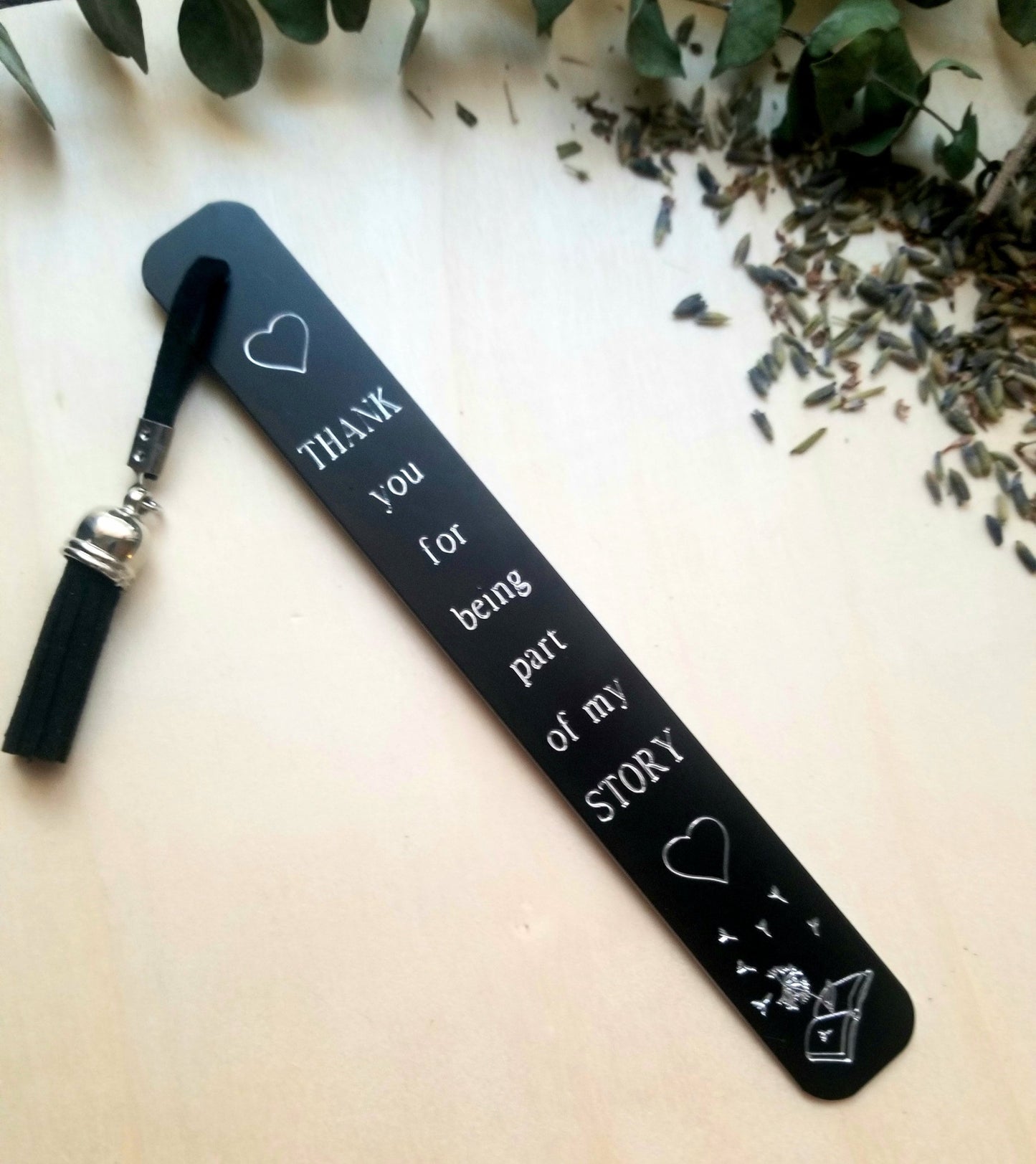 Thanks for being a part of my story - Custom teacher appreciation bookmark