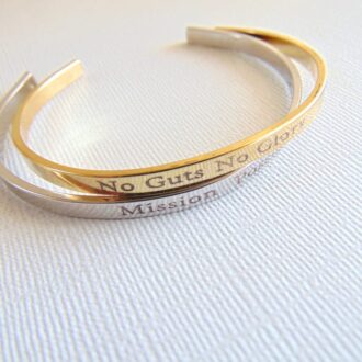 Personalized cuff bracelet, custom bangle in gold, silver & rose gold