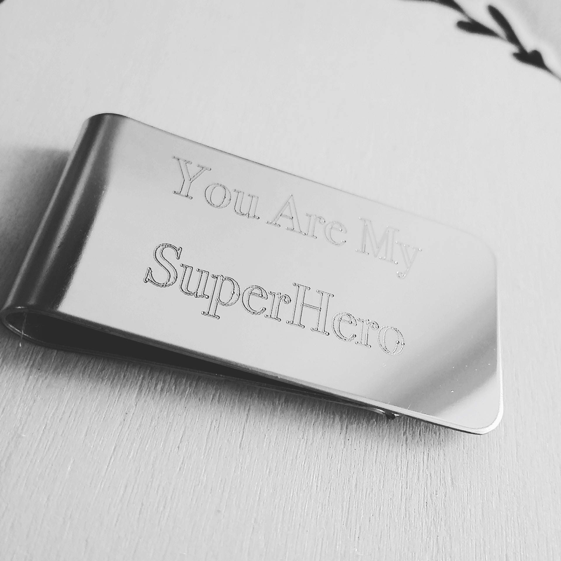 Custom handwritten Money clip, Actual handwriting Engraved Money clip, Personalized gift for dad, Groomsmen Gift, Man gift for him by mywhys