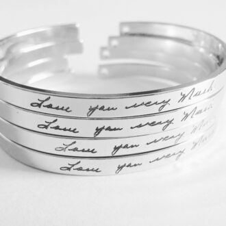 Actual Handwriting cuff bracelet, Custom handwritten bracelet, Personal engraved signature cuff, Keepsake Gift, silver/Rose gold/gold cuff