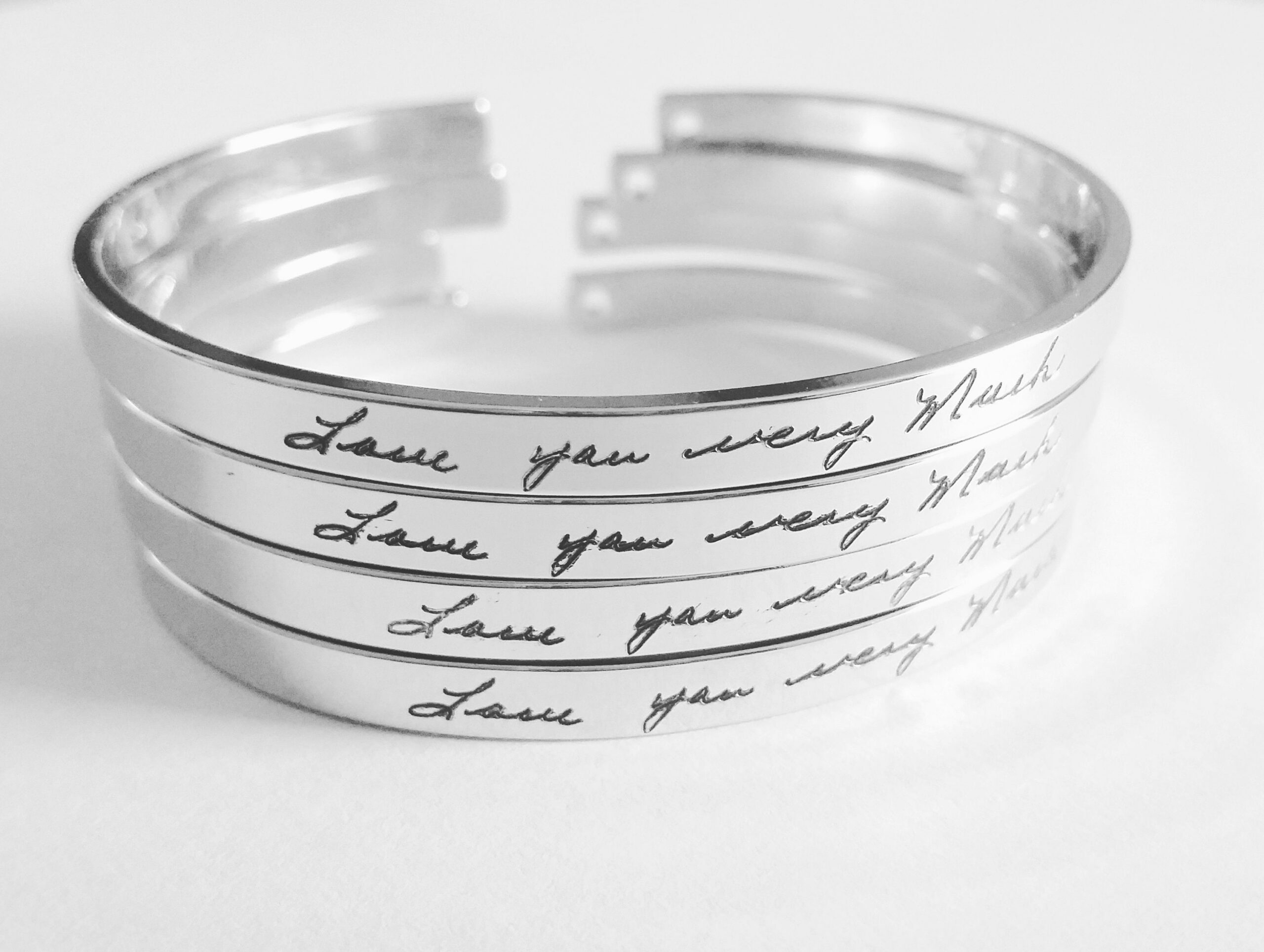 Actual Handwriting cuff, Custom handwritten bracelet, Personalized signature cuff, Keepsake memorial Gift, silver or Rose gold or gold cuff