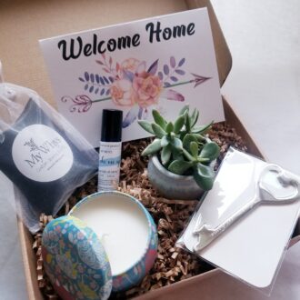 New Home gift box, Send a gift, Housewarming gift set, Live succulent gift, Gift from Realtor, client gift, first home purchase gift basket