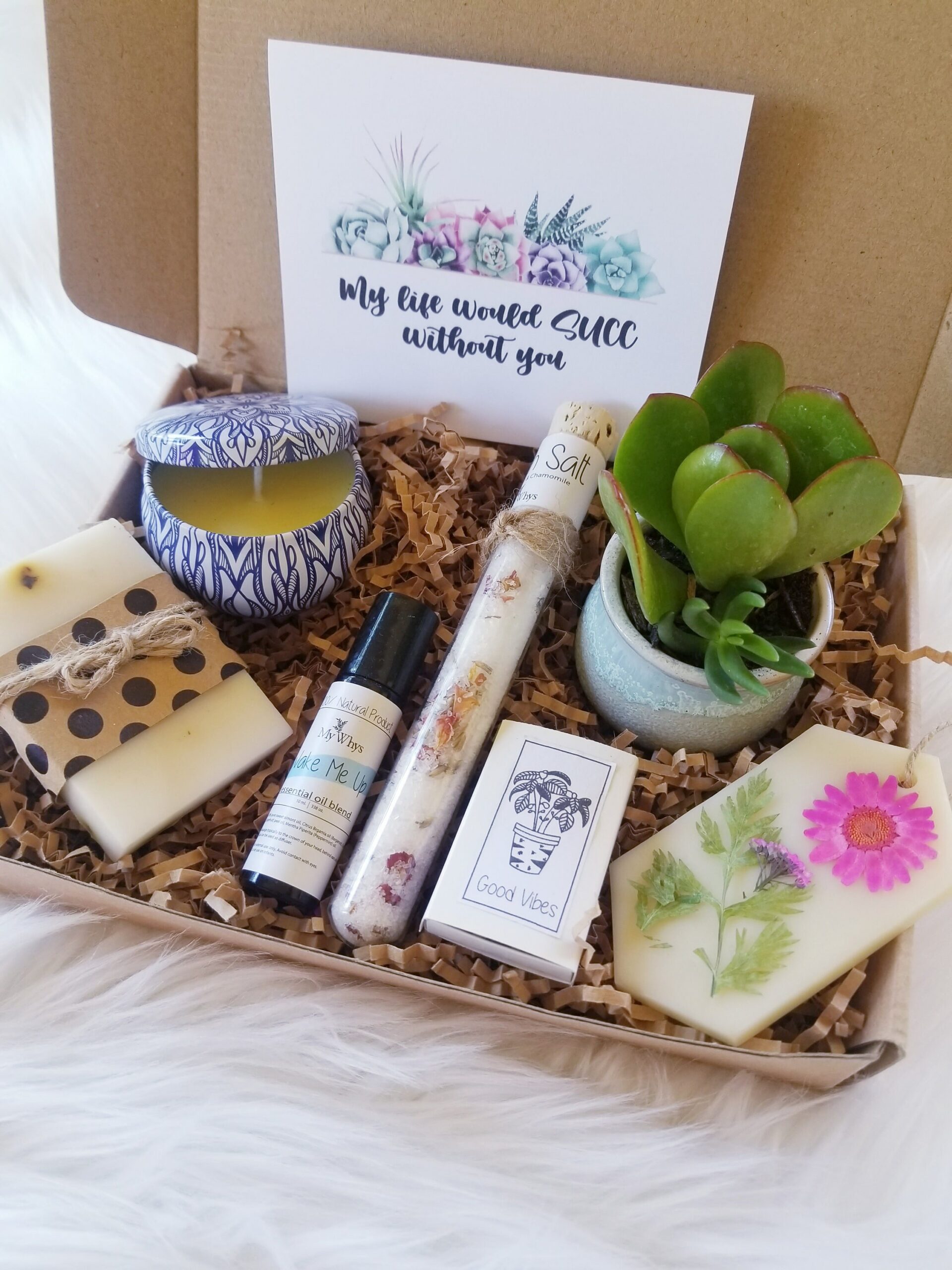 My life would SUCC without you gift box, Thinking of you box, care package, spa gift box, send a gift, best friend gift, natural pamper gift