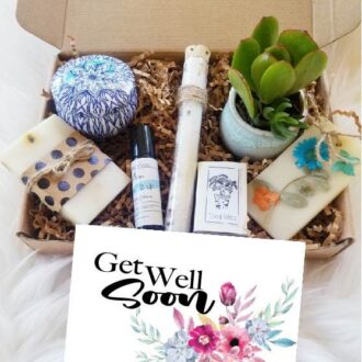 Get well gift set, feel good basket, send a gift, Pre filled gift box & card, Hospital gift, surgery gift, Thinking of you care package.