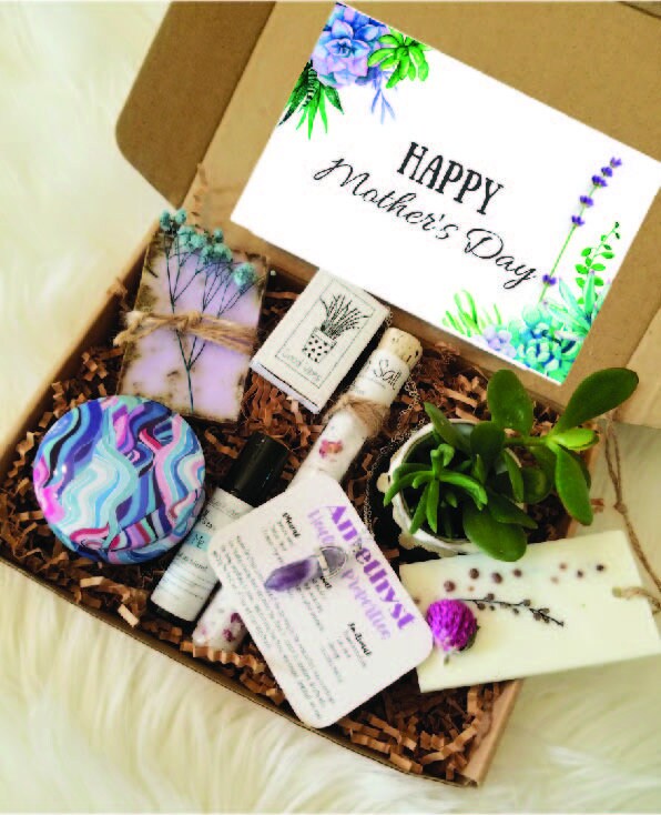 Mother’s Day gift set, spa gift box for mom, Grandma gift, send mom a gift, care package, succulent gift, happy mothers day gift basket.
