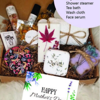 Mothers day gift box, All natural spa bundle, send care package for mom, pampering basket, hug in a box, Grandma spa gift for mothers day.