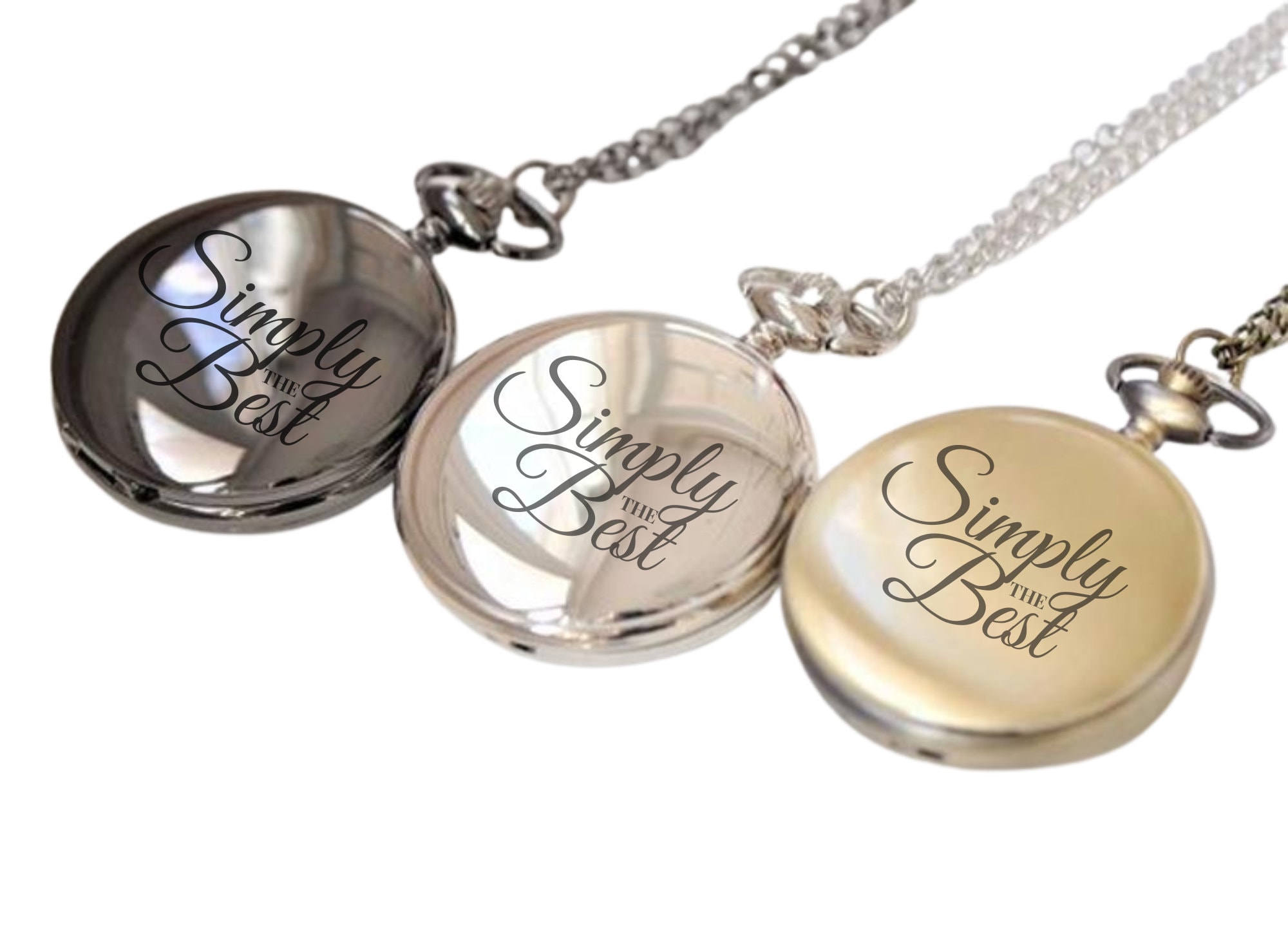 Father’s Day Gift for Dad, Personalized Handwriting Pocket Watch, Custom Engraved Steampunk Watch Chain, Unique Men’s Gift