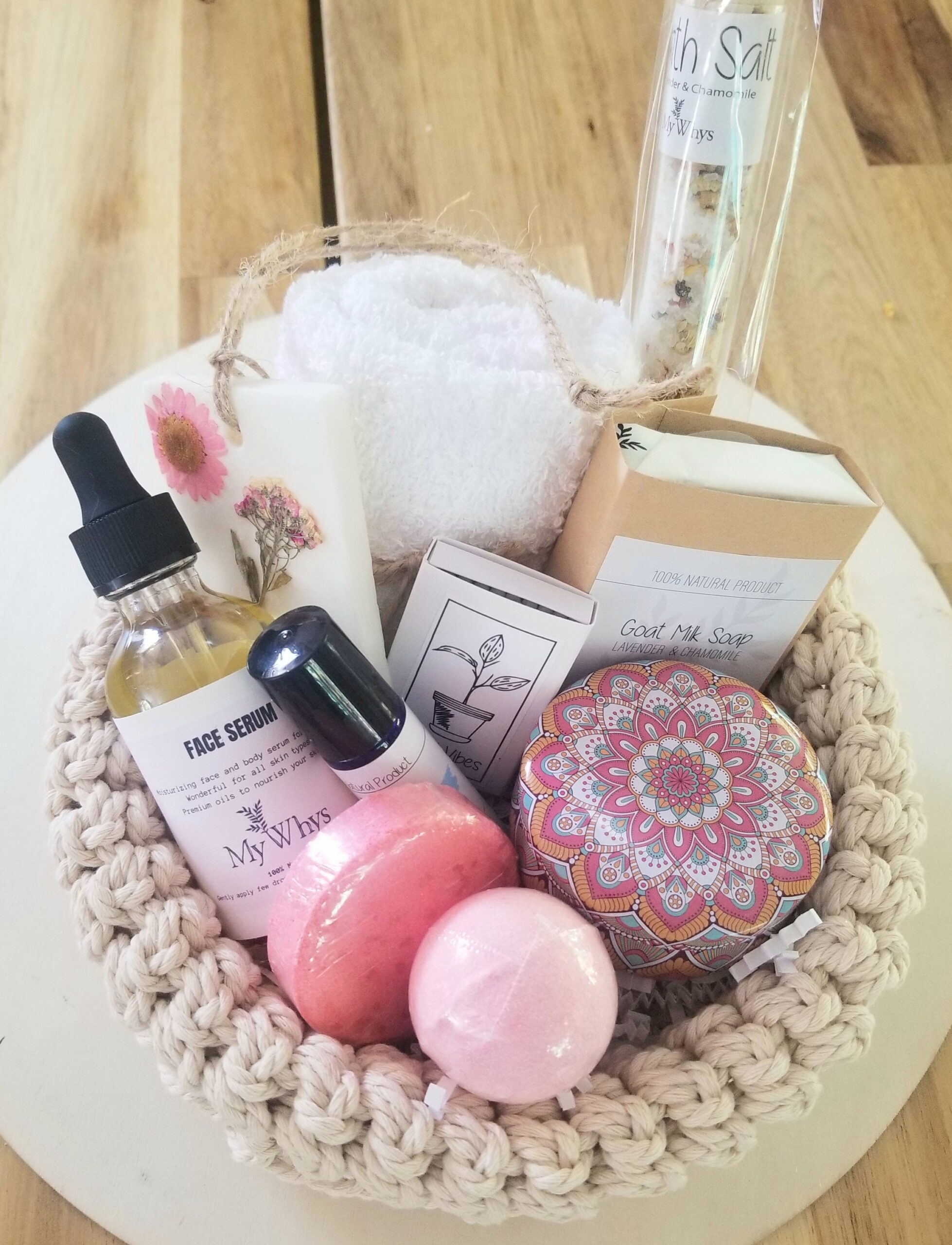 Make yourself a priority Spa gift box, Thinking of you care package, send a pampering gift basket, relaxation Christmas gift set for her.