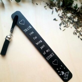 Thanks for being a part of my story – Custom teacher appreciation bookmark