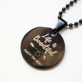 Custom black necklace, new driver gift necklace, first time driver black pendant necklace, personalized Men’s necklace, first car present