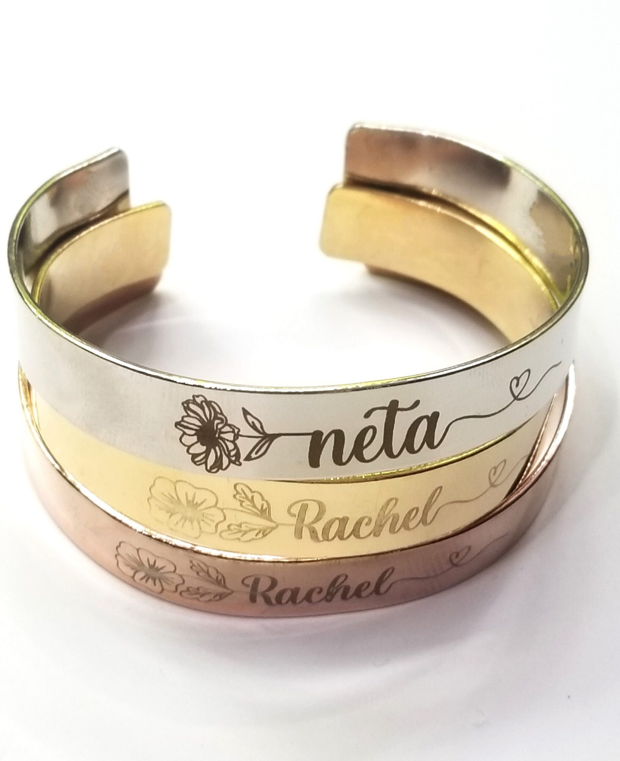 Flower Birth month cuff, Birth flower bracelet, custom floral gift, Bridesmaid proposal, personalized birthday gift, flower month gift idea