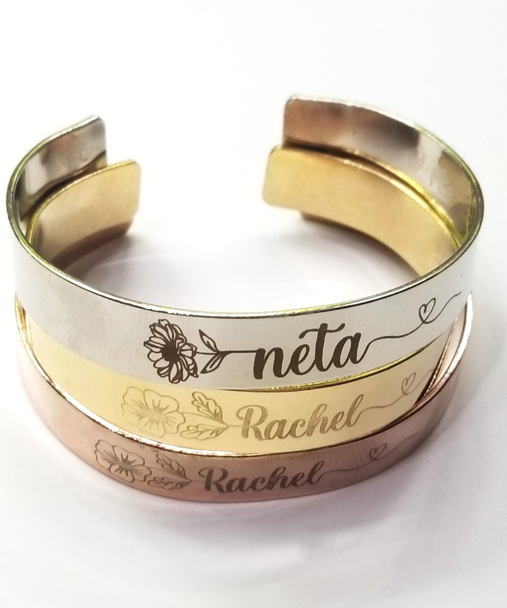 Flower Birth month cuff, Birth flower bracelet, custom floral gift, Bridesmaid proposal, personalized birthday gift, flower month gift idea