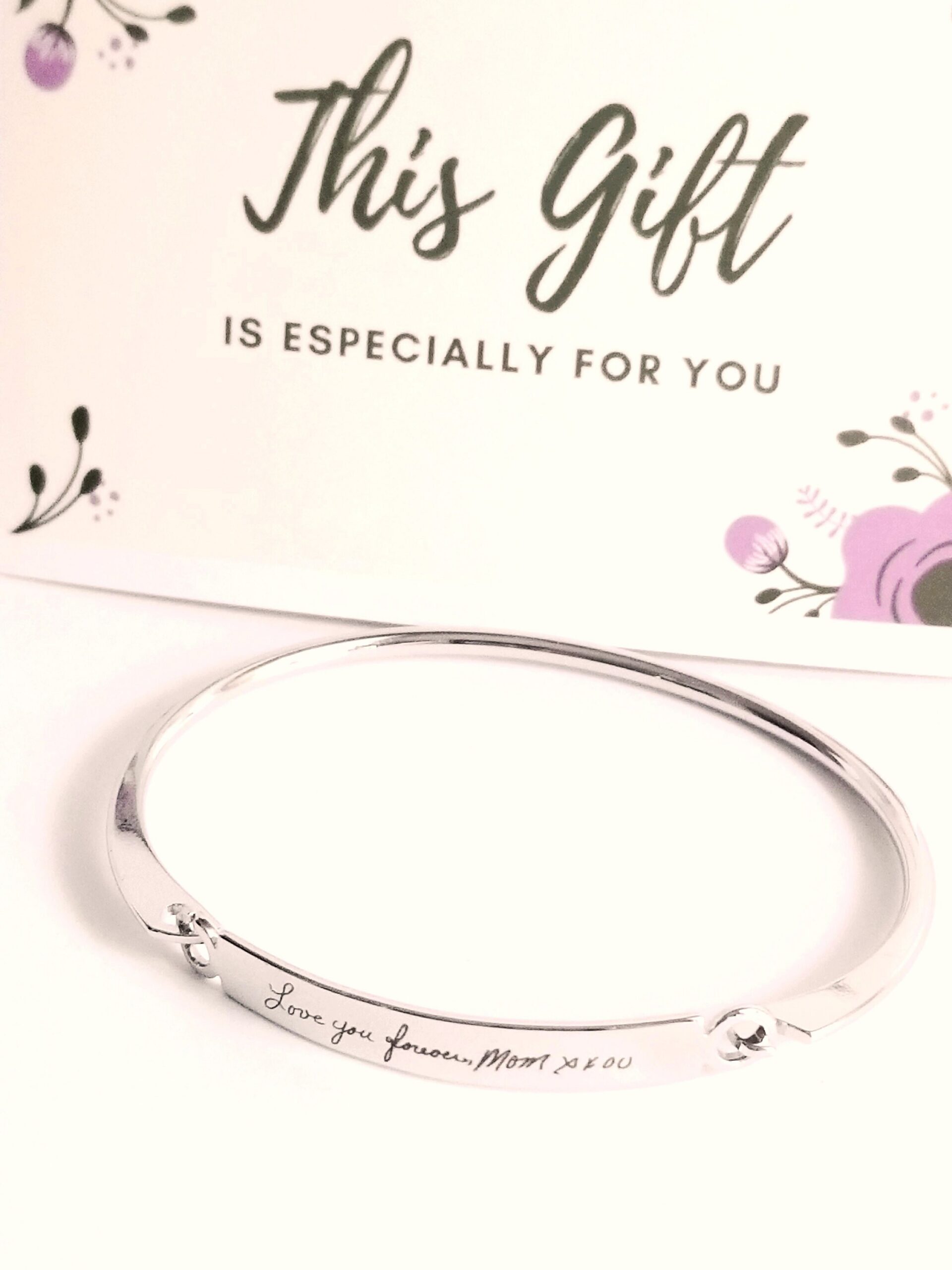 Actual Handwriting bracelet, Custom handwritten bar bangle, Personalized engraved signature cuff in silver, gold, rose gold, Memorial Gift