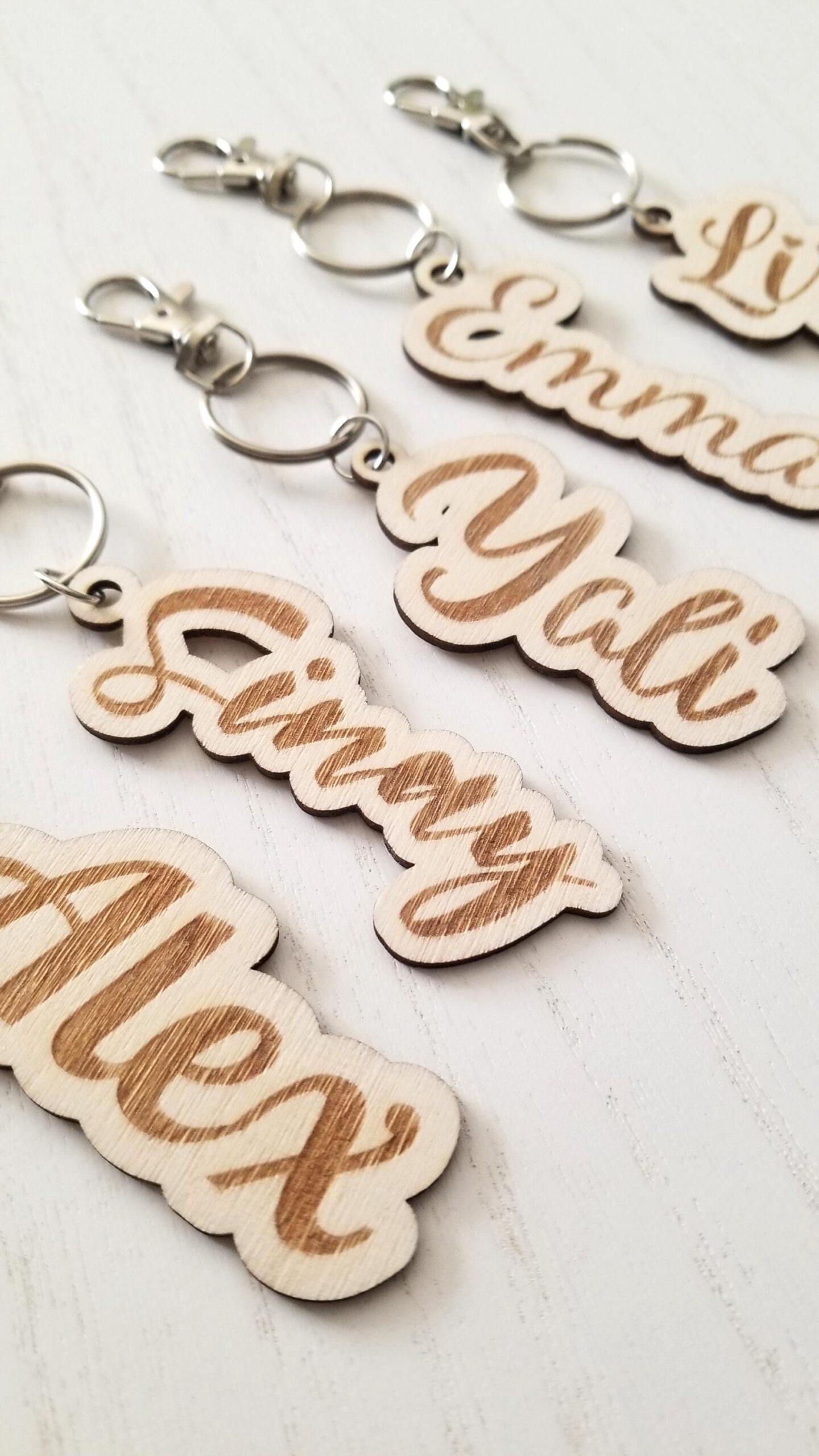 Custom stocking name tag, Christmas gift tags, wood name tag, Family stocking tags, Rustic name ornaments, Name keychain, party favors