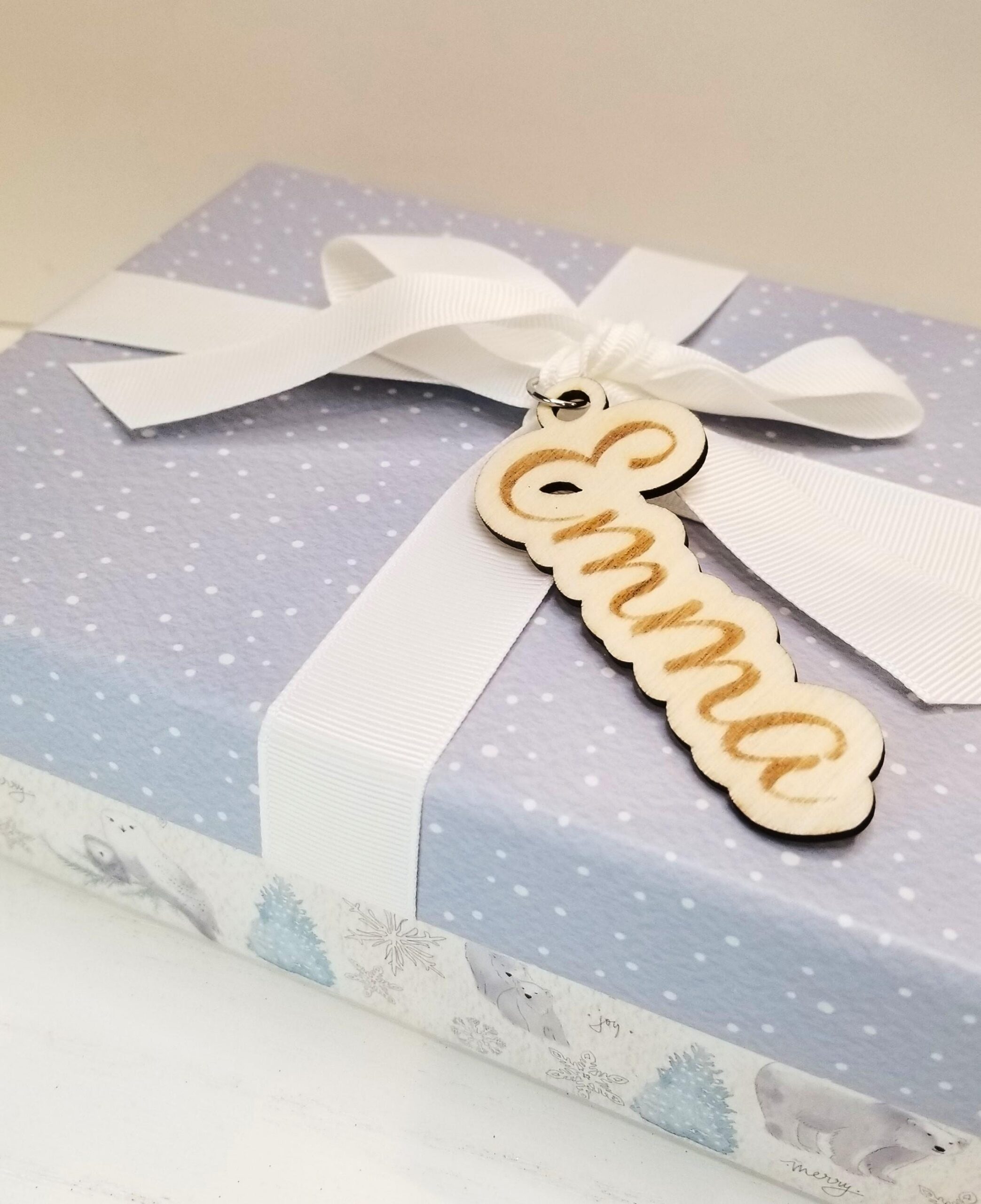 Custom stocking name tag, Christmas gift tags, wood name tag, Family stocking tags, Rustic name ornaments, Name keychain, party favors