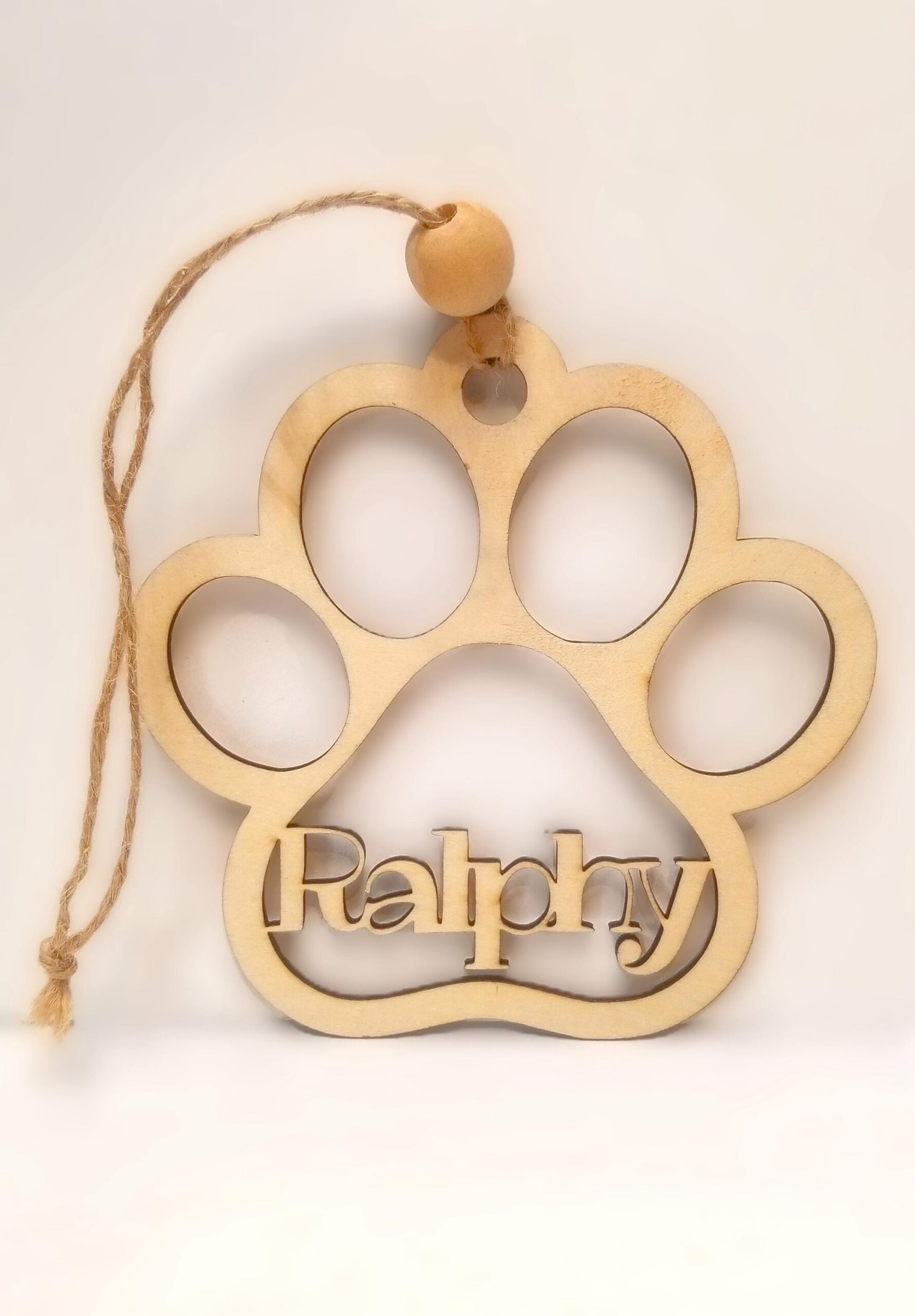 Personalized dog paw Ornament, Gift for dog mom, Wood pet Christmas ornament, Animal Remembrance sentimental memorial holiday gift 2024