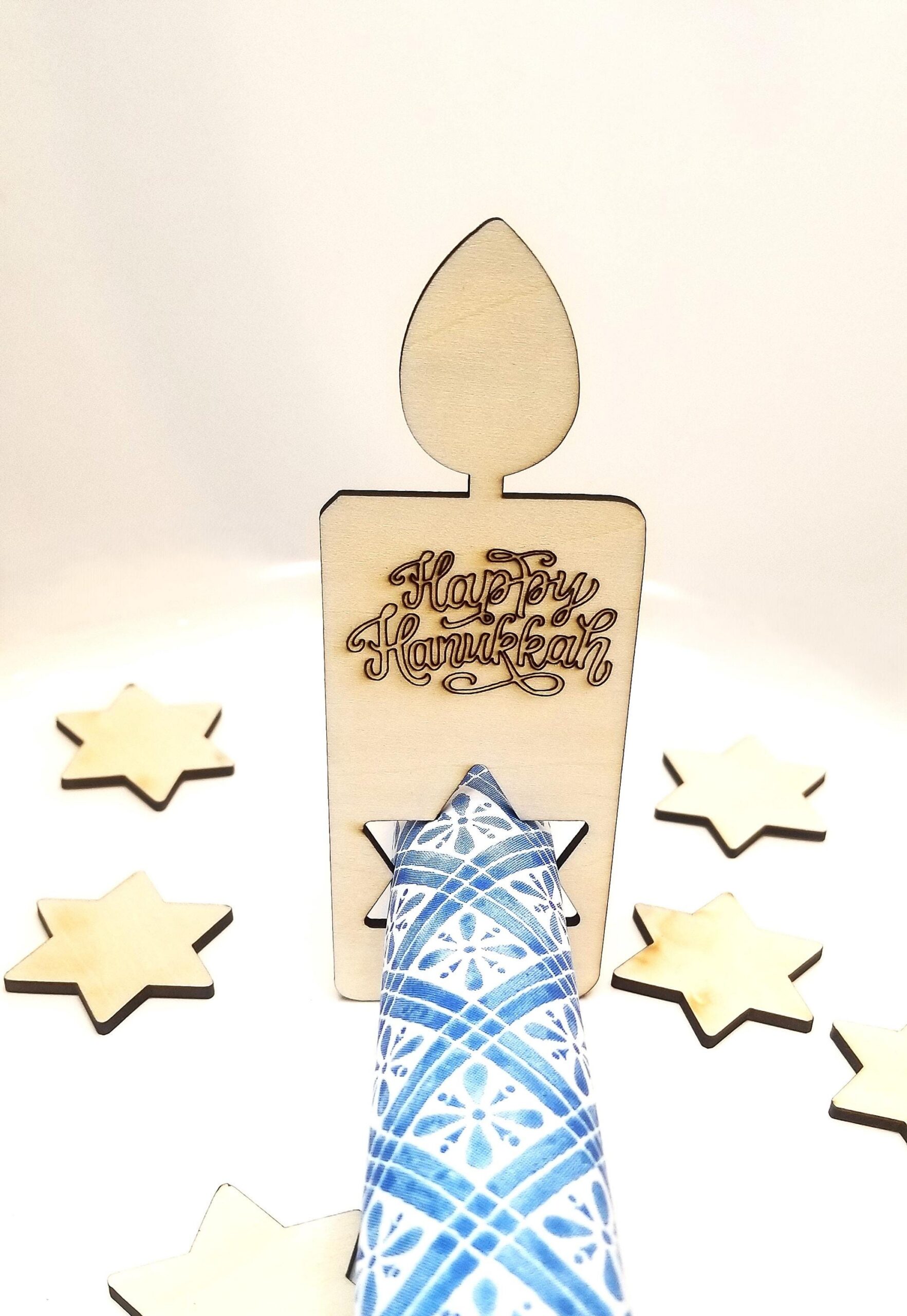 Hanukkah napkin rings, personalized table decoration, Jewish holiday table decor, Hannukah Candle dinner setting decor