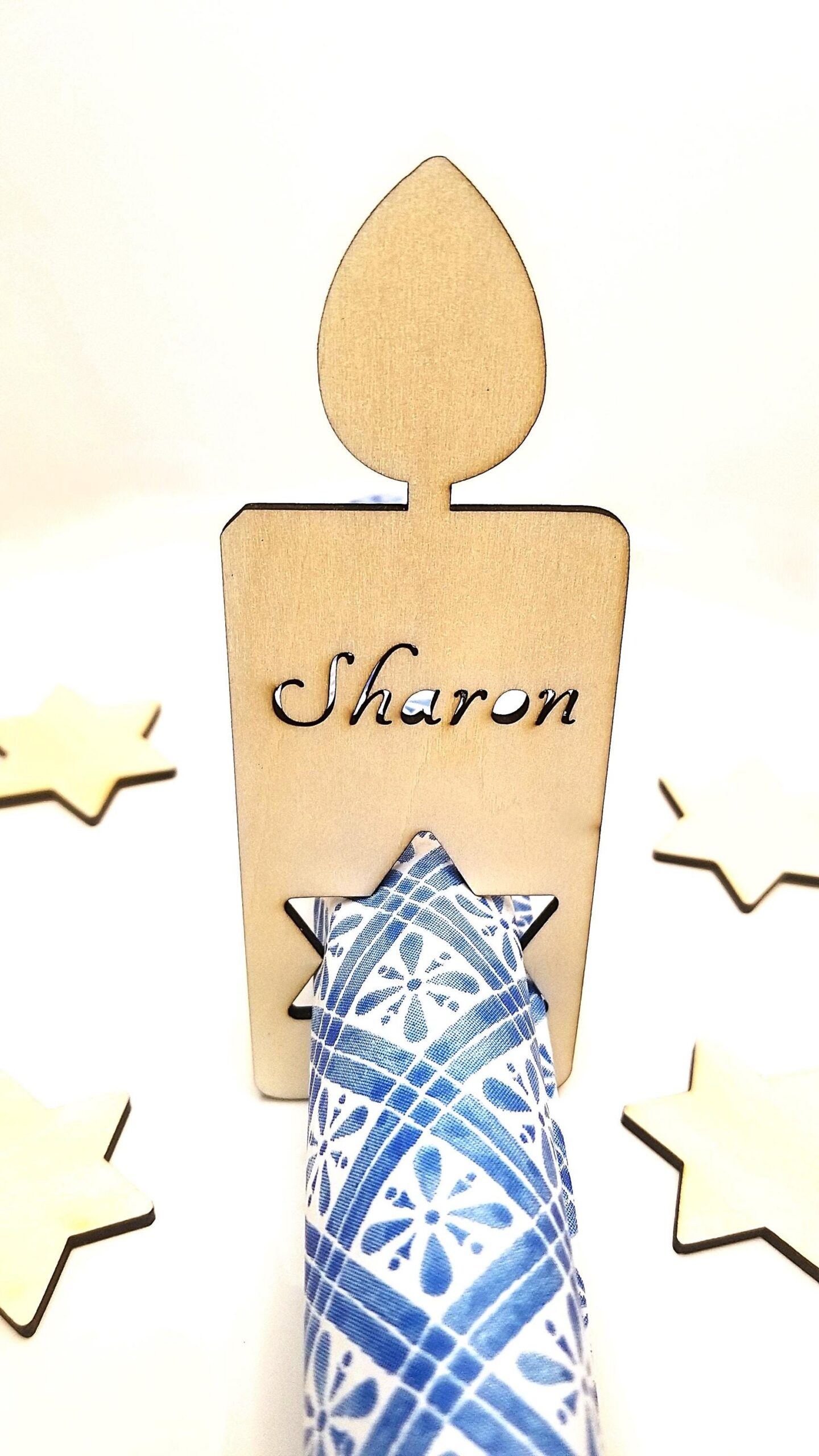 Hanukkah napkin rings, personalized table decoration, Jewish holiday table decor, Hannukah Candle dinner setting decor