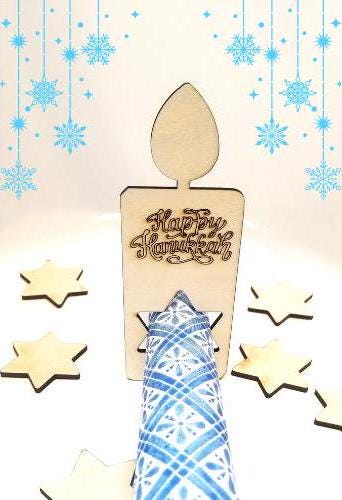 Hanukkah napkin rings, personalized table decoration, Jewish holiday table decor, Hannukah Candle dinner setting decor