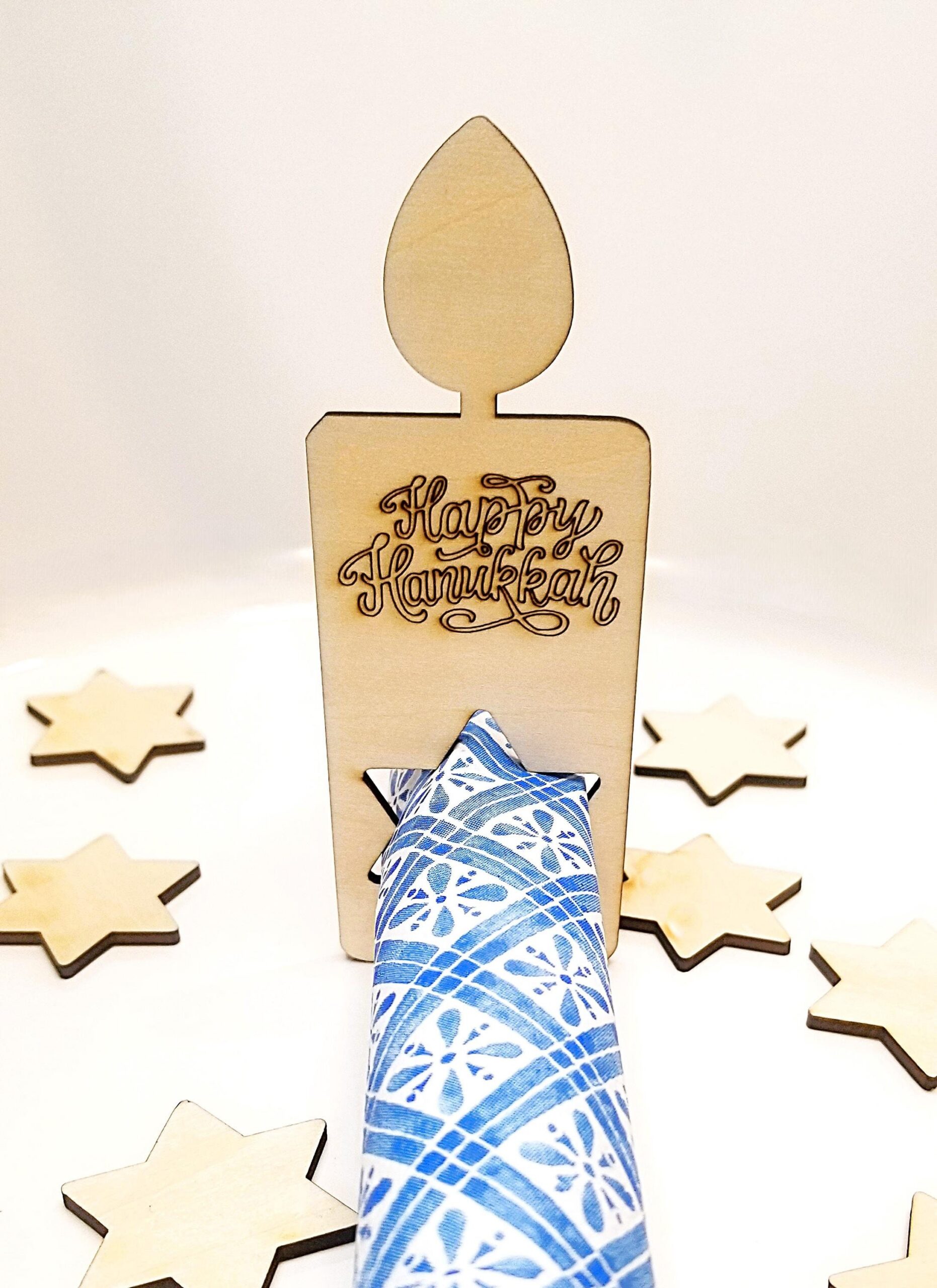 Hanukkah napkin rings, personalized table decoration, Jewish holiday table decor, Hannukah Candle dinner setting decor