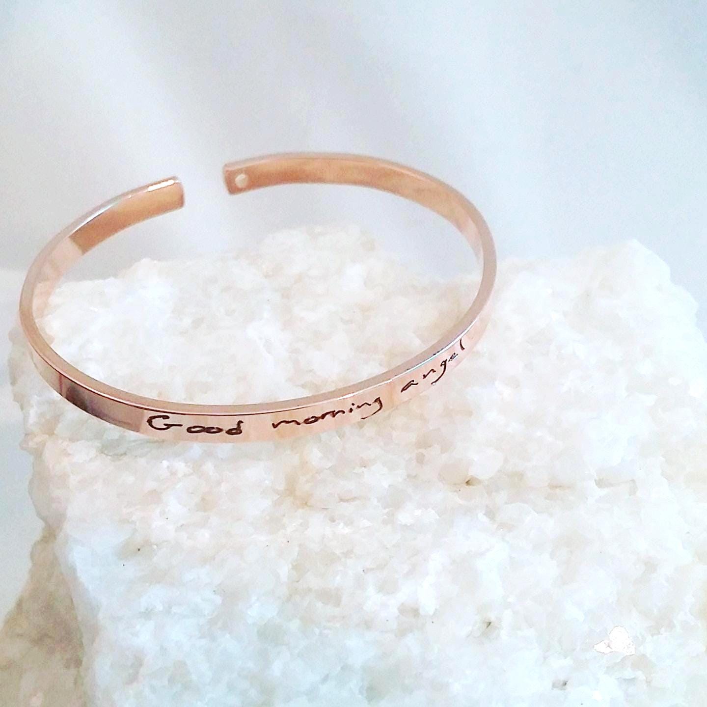 Actual Handwriting bracelet, Custom handwritten cuff, Personalized gift, engraved signature bangle, handwriting gift, memorial bracelet
