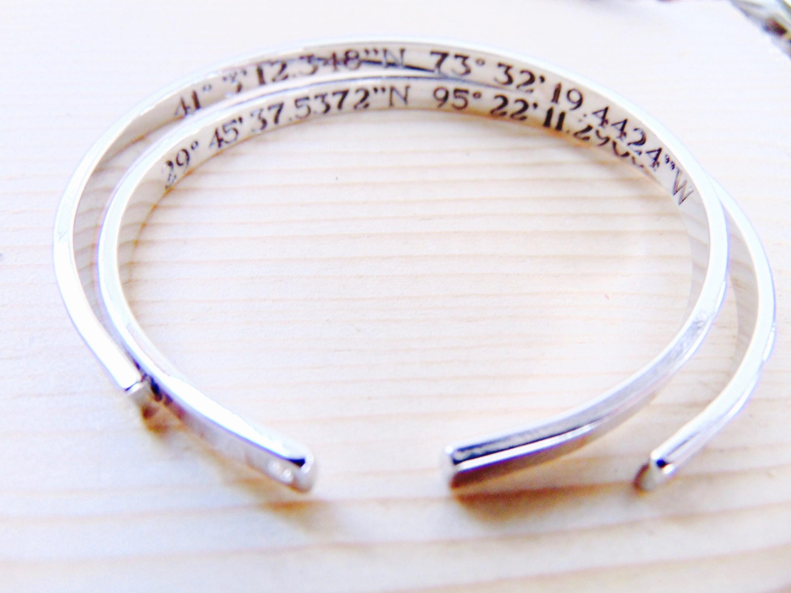 Coordinates Cuff Bracelet, custom location bangle, GPS cuff Engraved Latitude Longitude Bracelet 16K gold/silver/Rose Gold, Bridesmaid gift