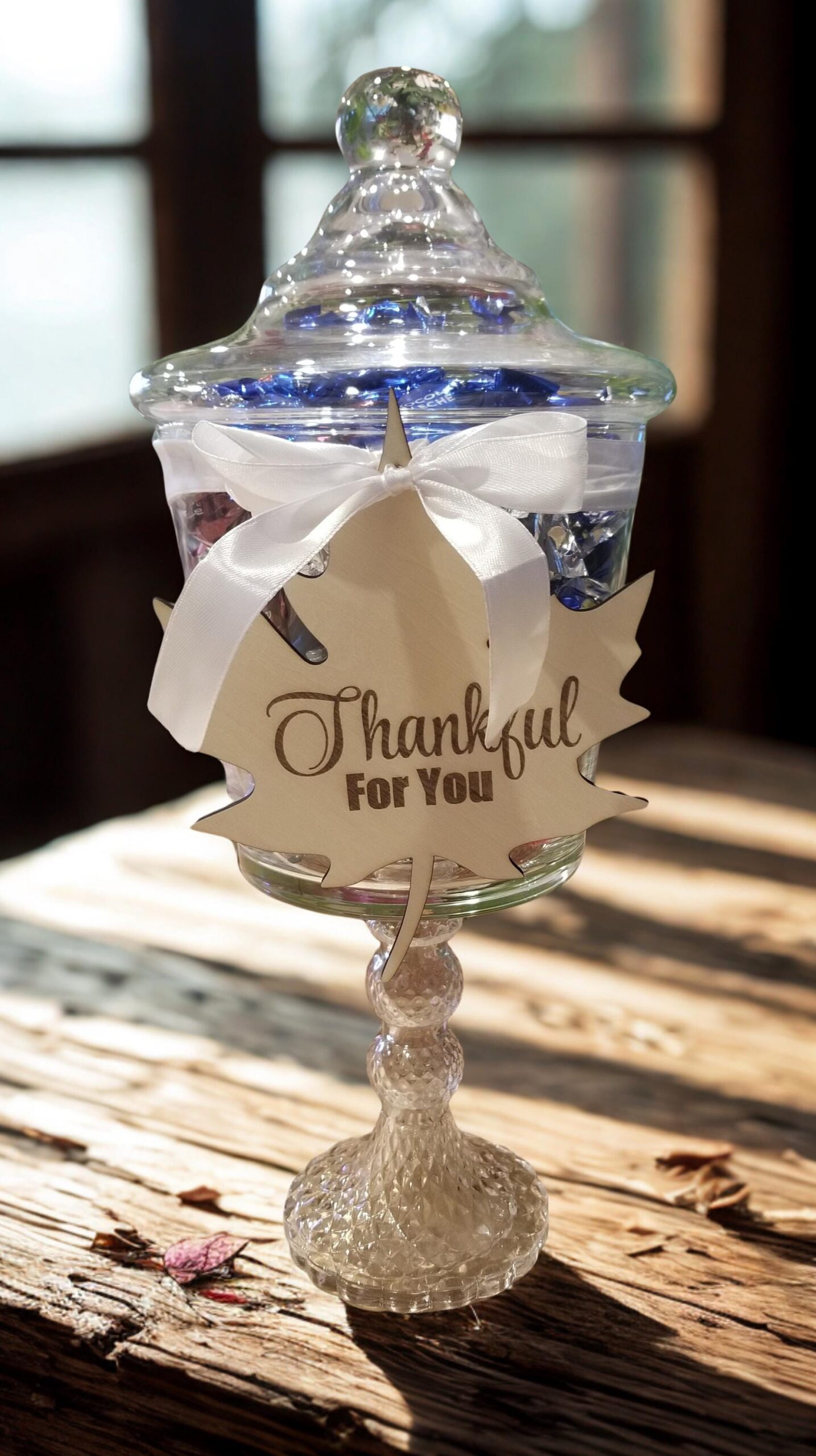 Thankful for you gifting tag, Thanksgiving gift basket Tags, Custom Fall gift Tag, Personalized wood Leaf tag, Friendsgiving gift set tag