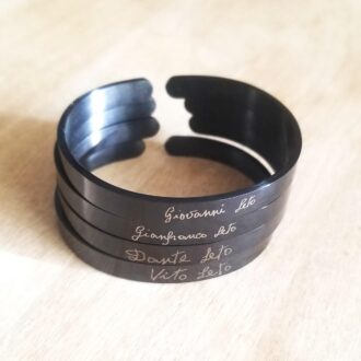 Actual Handwriting cuff bracelet, Custom handwritten bracelet, Personal engraved signature cuff, Black/silver/Rose gold/gold cuff