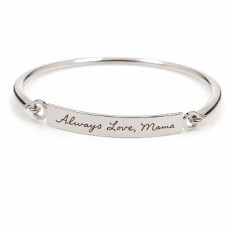 Handwriting bangle, Custom handwritten bracelet, Personalized engraved signature cuff, Memorial Keepsake Gift in silver, gold or rose gold
