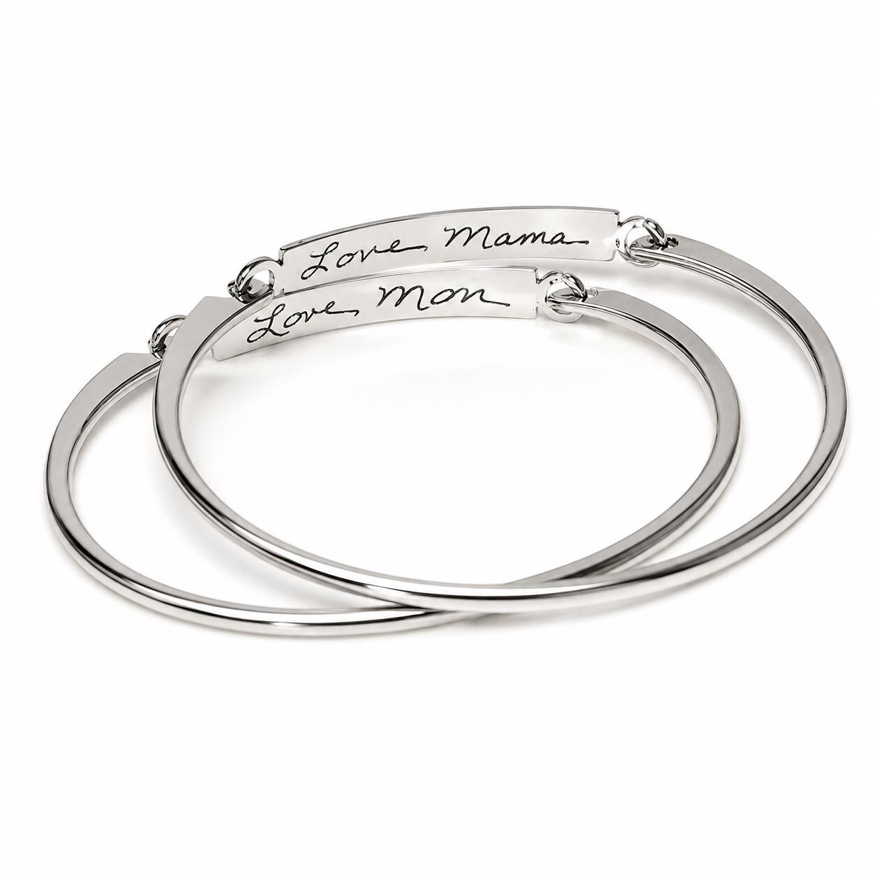 Actual Handwriting bracelet, Custom handwritten bar bangle, engraved signature cuff, Memorial Christmas Gift idea, Gold, Rose gold or silver