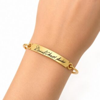 Custom Handwriting bangle, actual handwritten bar bracelet, engraved signature cuff, Memorial Personalized Keepsake Gift, name bangle.