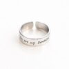 Custom handwriting ring, engraved gold ring band, adjustable name ring, Signature ring, memorial jewelry, keepsake gift, personalized ring