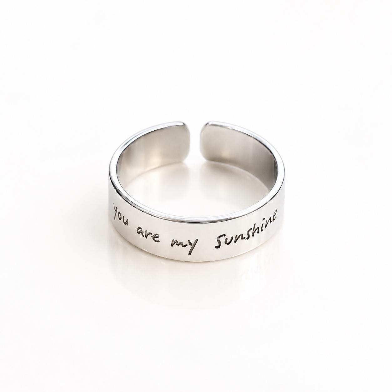Custom handwriting ring, engraved gold ring band, adjustable name ring, Signature ring, memorial jewelry, keepsake gift, personalized ring