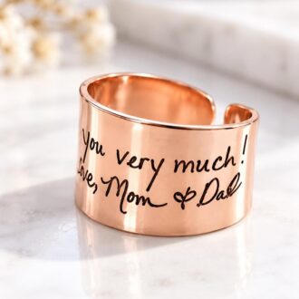 Actual handwriting ring, custom handwritten ring, engraved signature ring, adjustable name ring memorial jewelry, Personalized keepsake gift