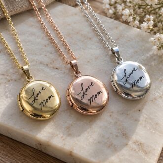 Custom handwriting Locket necklace actual handwritten Necklace personalized engraved keepsake jewelry gold/silver/rose gold locket necklace