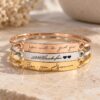 Actual Handwriting bangle, Custom handwritten bar bracelet, Personal engraved signature cuff, Memorial Keepsake Gift, silver bangle.