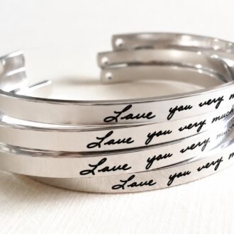 Actual Handwriting cuff bracelet, Custom handwritten bracelet, Personal engraved signature cuff, Keepsake Gift, silver/Rose gold/gold cuff
