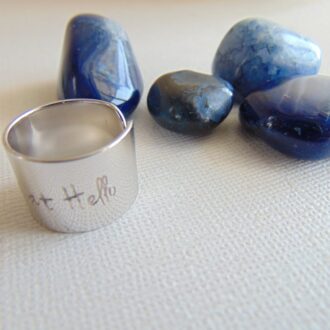 You HAD ME at HELLO message ring custom quote ring adjustable ring Personalized Jewelry Inspirational jewelry, engraved ring, Wide Cuff Ring